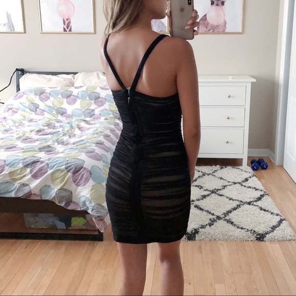❌SOLD❌BCBGMAXAZRIA Mesh Bodycon Dress - Picture 2 of 2